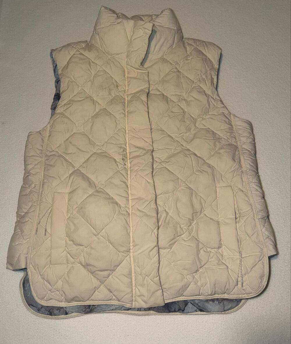 FLX women’s cream colored quilted vest